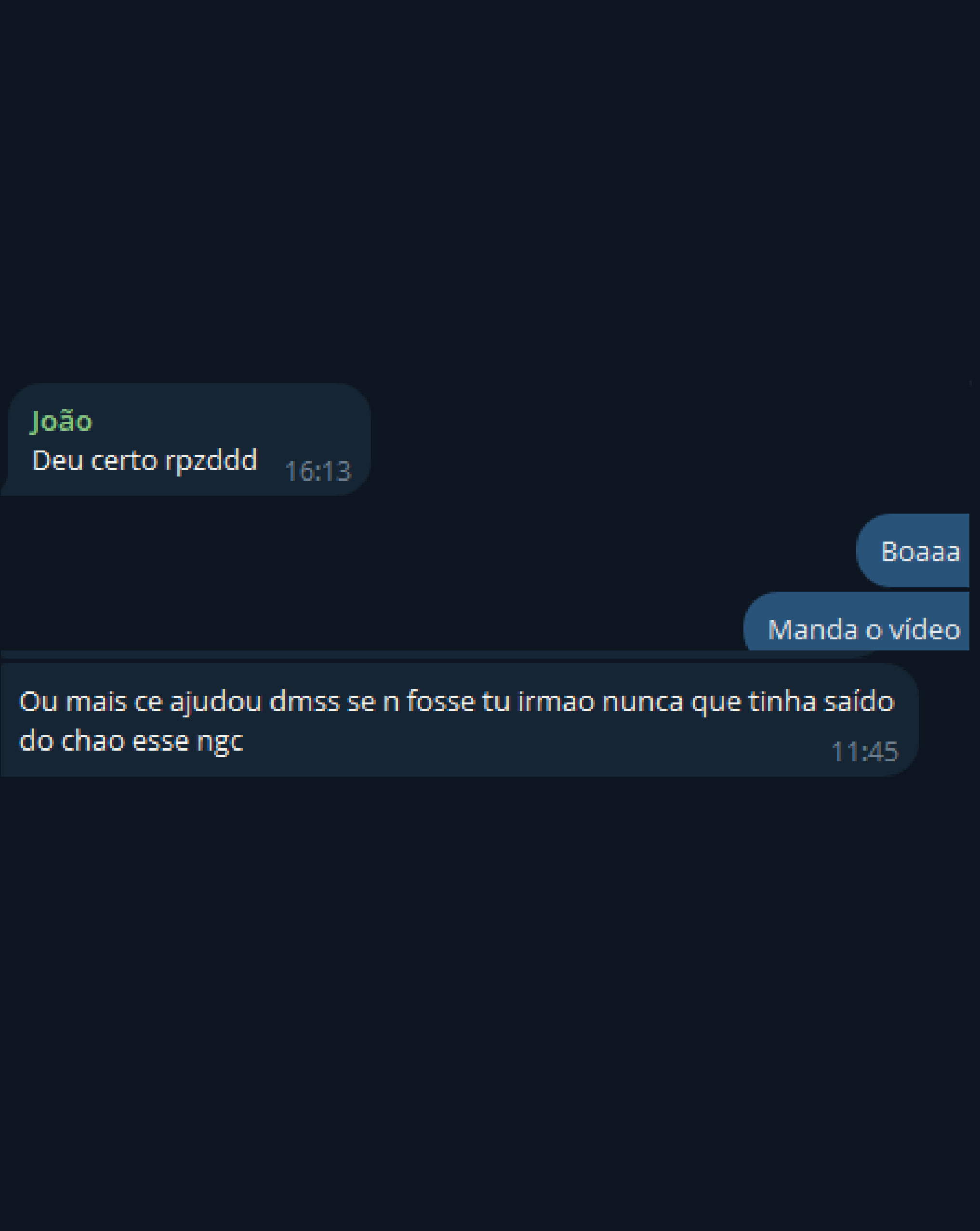 Depoimento de inscrito